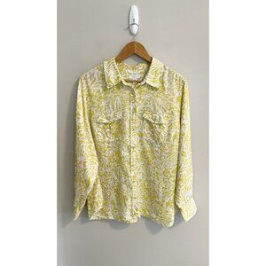 CHARTER CLUB Women’s Sz 18 Blouse Long Sleeve Button-Up Shirt 100% Linen‎